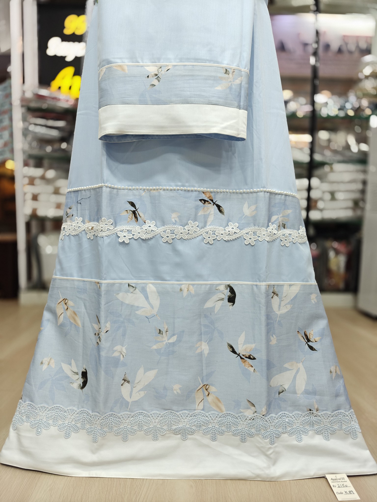  Powder Blue Cotton Fabric Rida 
